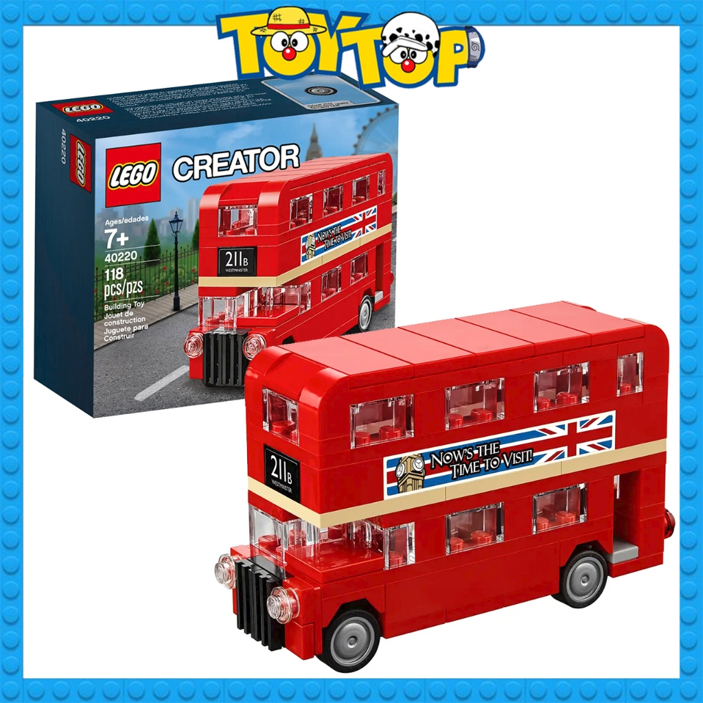 [Chính hãng] Đồ chơi lắp ráp xe ô tô buýt London Bus 2 tầng phiên bản mini xếp hình Lego 40220