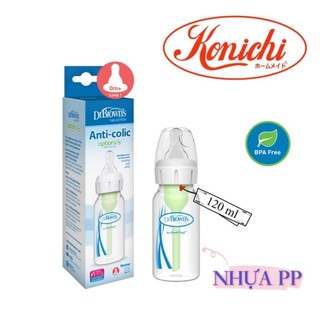 Bình sữa Dr.Brown's cổ thường 120ml Option Plus