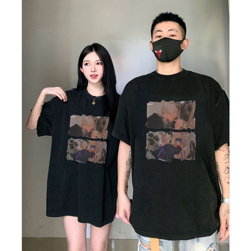 Áo Đôi Nam Nữ, Áo Thun Local Brand in hình tranh sơn dầu thời trang Hàn Quốc cho cặp đôi