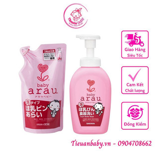 [Date xa]Nước rửa bình Arau dạng chai hoặc túi