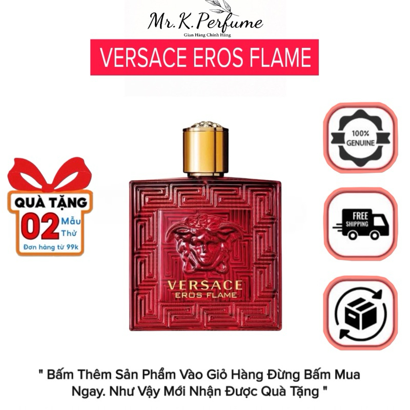 10ml Versace Eros Flame | Nước hoa nam Eros đỏ chính hãng