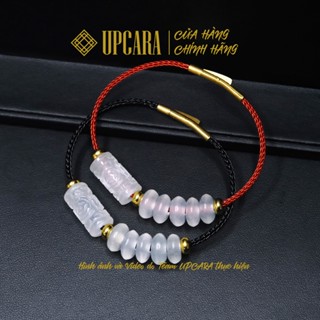 Vòng tay lu thống và ngũ điếu chiêu tài lộc, may mắn, bình an thạ.ch a n h trắng bạch hợp mệnh Kim và Thuỷ UPCARA