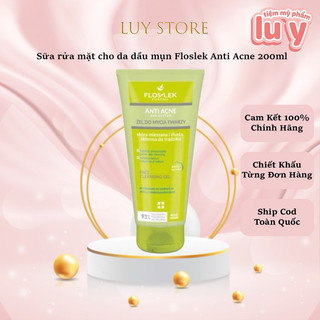[CHÍNH HÃNG] Sữa rửa mặt giảm mụn cho da nhờn mụn Floslek Anti Acne Bacterial Face Cleansing Gel GIBE STORE