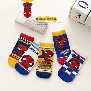 Set 5 đôi tất siêu nhân nhện đỏ cao cổ cho bé