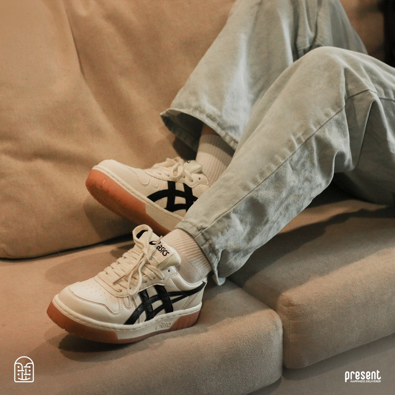 Giày Asics Court MZ Cream White Black Gum hàng full box