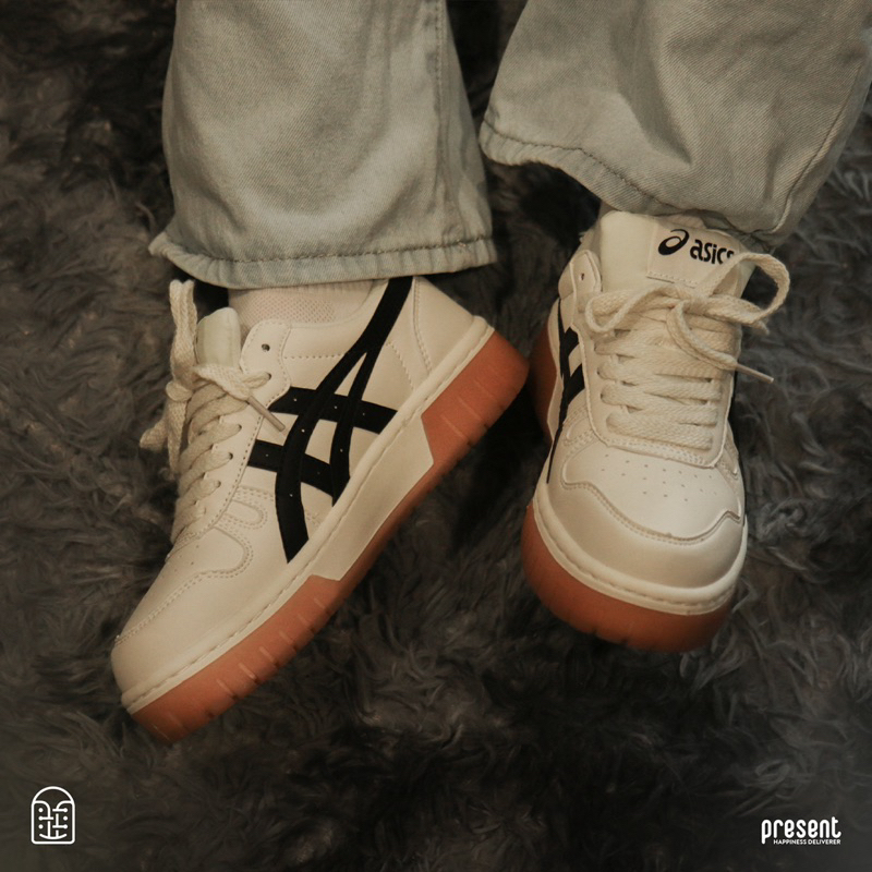 Giày Asics Court MZ Cream White Black Gum hàng full box