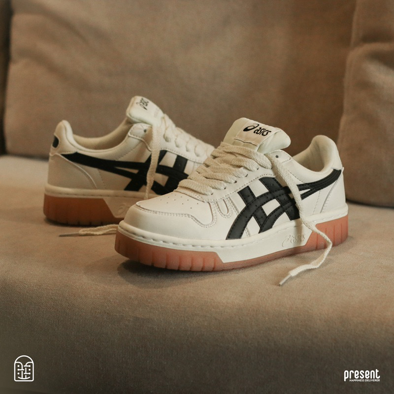 Giày Asics Court MZ Cream White Black Gum hàng full box