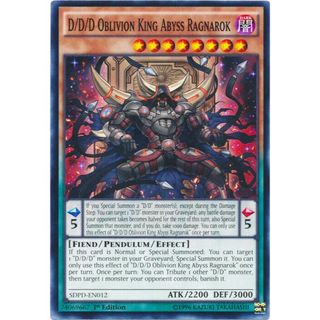Lá bài thẻ bài Yugioh DDD Oblivion King Abyss Ragnarok - Tặng bọc bài nhựa bảo quản