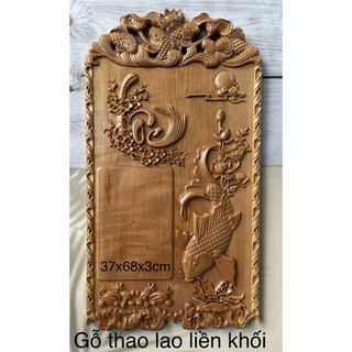 Đốc lịch gỗ cá chép , gỗ thao lao liền khối.