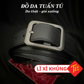 Thắt lưng nam da thật cao cấp - Dây nịt khóa kim bản to có Tặng kèm hộp đựng cao cấp