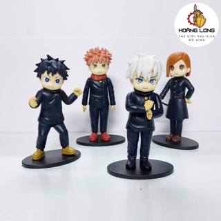 Combo 4 mô hình Chú Thuật Hồi Chiến, Set 4 figure Jujutsu Kaisen, trang trí PC, bàn làm việc