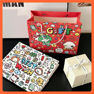 Túi đựng quà tặng sinh nhật giáng sinh cao cấp nhiều màu hình dễ thương cỡ to quai xách đa năng chống nước cute giá rẻ