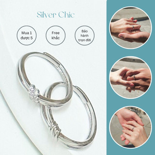  Nhẫn đôi bạc Infinity SILVER CHIC N11 bạc 925