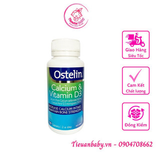 [2025][Tem chemist]Viên uống bổ sung Ostelin Vitamin D & Calcium bầu
