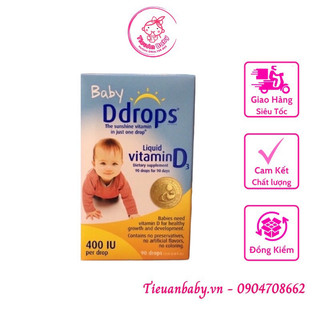 Baby Ddrops Vitamin D3 90 giọt cho bé từ sơ sinh
