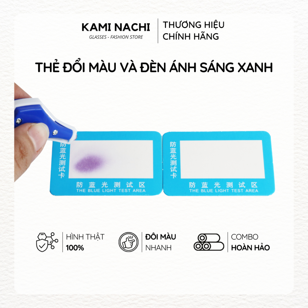 Bộ thẻ đổi màu và đèn kiểm tra ánh sáng xanh KAMI NACHI