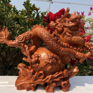 Tượng con rồng gỗ hương