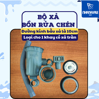 Bộ xả bồn rửa chén 1 khay có xả tràn HALTA cao cấp