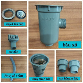 Bộ xả bồn rửa chén 2 khay HALTO cao cấp