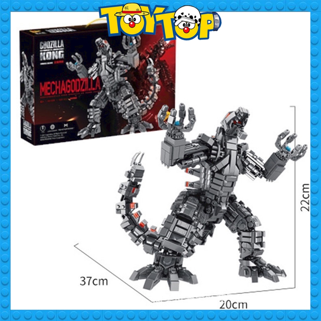 Đồ chơi lắp ráp quái vật Mecha Godzilla hung bạo phiên bản robot máy xếp hình Panlos 687006 với 1446 mảnh ghép