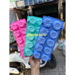 Combo 10 khuôn làm rau câu làm đá 10 hoa hồng cúc mai