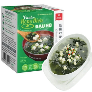 Hộp 12 gói canh rong biển đậu hủ asuzac nấu nhanh 3 phút ăn chay dinh dưỡng