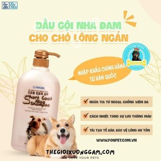 SỮA TẮM DƯỠNG LÔNG NHA ĐAM CHO CHÓ LÔNG NGẮN FORBIS FORCANS 750ML