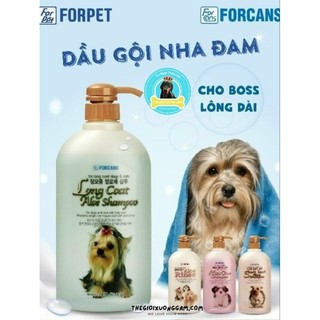 SỮA TẮM DƯỠNG LÔNG NHA ĐAM CHUYÊN DÙNG CHO CHÓ LÔNG DÀI FORBIS FORCANS LONG COAT SHAMPOO 750ML