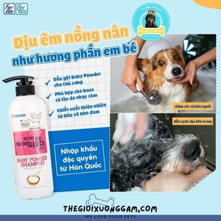 Forcans sữa tắm baby powder shampoo cho chó 550ml