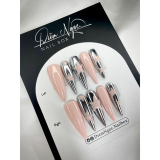 04 Nailbox Thiết Kế Tráng Gương Bạc Ngôi Sao hồng