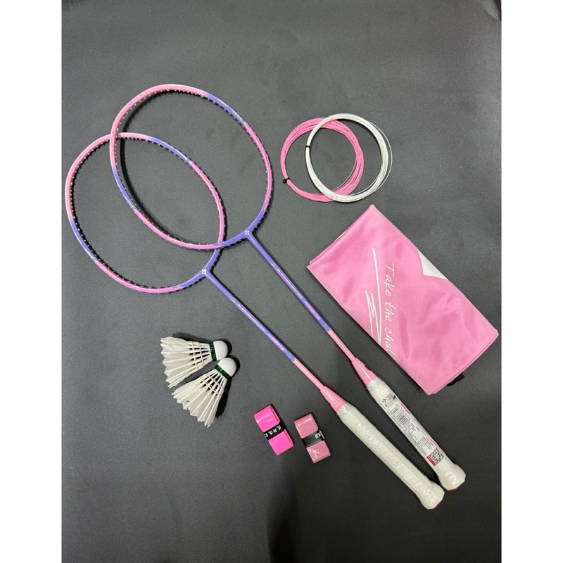 Vợt cầu lông Kumpoo K520S chính hãng màu Hồng siêu đẹp, căng max 12kg, tặng bao vợt, cuốn cán VS