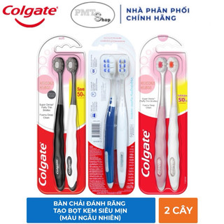 Bộ 2 Bàn chải đánh răng Colgate Gentle Gum Expert / Cushion Clean Charcoal lông dày siêu mềm