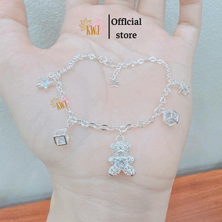 Lắc tay bạc mix cham xinh xắn KWJ