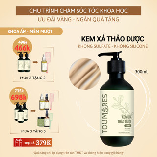 Kem xả dưỡng tóc mêm mượt Toumores không Silicone nuôi dưỡng tóc mượt, giảm khô rối, giữ màu tóc nhuộm