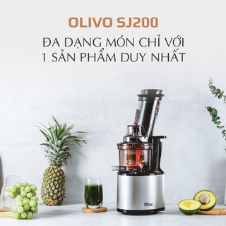 Máy ép chậm olivo sj200 - ép kiêt bã 98% - tốc độ chậm 39 vòng/phút