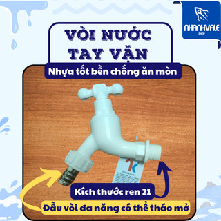Vòi nước tay vặn ren 21 bằng nhựa JK chất lượng cao