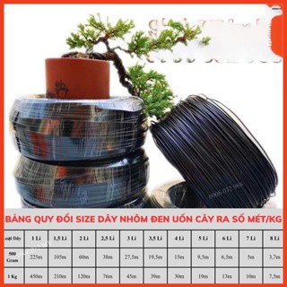 Dây uốn nhôm cây cảnh (1kg) bonsai làm vườn nông nghiệp hàng cao cấp dụng cụ làm vườn tùng lâm