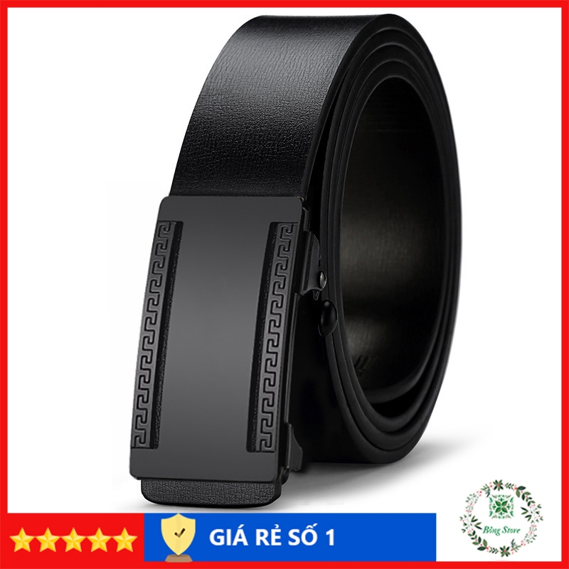 Thắt lưng nam da cao cấp, dây lưng nam mặt khóa tự động sang trọng, nịt da họa tiết TLHT001