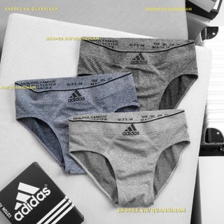 Quần Lót Nam Boxer [COMBO 3 MS-AD] Tam Giác Dệt Kim Co Dãn 4 Chiều, Quần Sịp Đùi Nam Cạp To Mềm Mịn Thấm Hút Kháng Khuẩn
