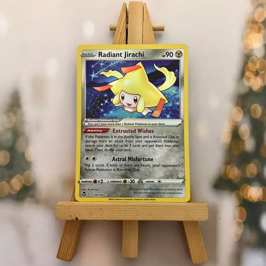 Thẻ hình Pokemon Radiant Jirachi 120/195 - Lá bài lẻ Radiant Rare tiếng Anh