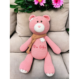 [Gấu bông an toàn cho bé] Gấu teddy 40cm-  len Cotton cao cấp đạt chứng nhận EOKO-TEX Đức.