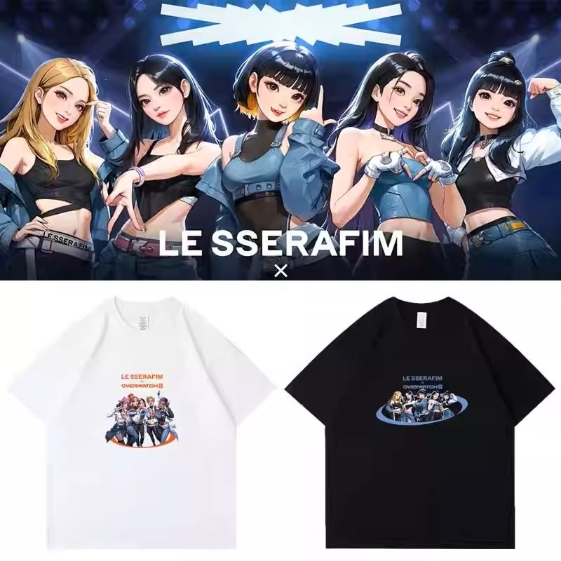 Áo thun LE SSERAFIM x OVERWATCH