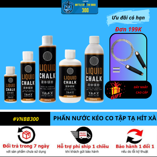 [Vnbb300] - PHẤN LỎNG LIQUID CHALK NHANH KHÔ tập leo núi,kéo co, hít xà, nâng tạ - VNBB300