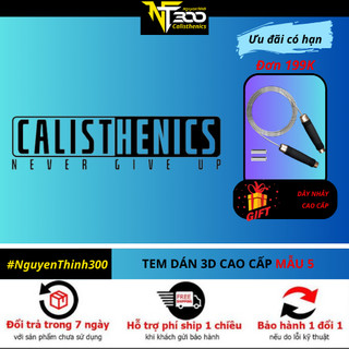 Tem dán nổi 3d mẫu sô 5 - tem dán calisthenics/street workout - nguyenthinh300