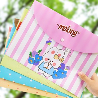  SET 6 Túi đựng tài liệu A4 trog suốt nhiều màu nhiều hình dễ thương lưu trữ hồ sơ giấy tờ 