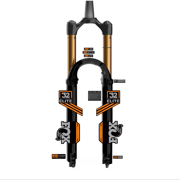 tem decal dán phuộc xe đạp địa hình Fox performance elite 32 2017  | cheetahdecals.com