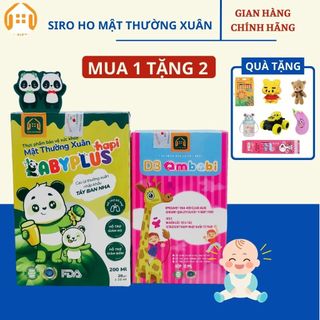 Siro ho mật thường xuân hỗ trợ giảm ho bổ phế tan đờm cho bé yêu mua 1 tặng 1 d3