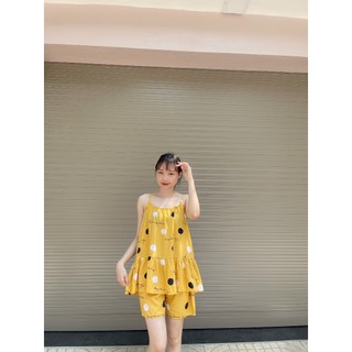 Bộ bầu mặc nhà chất lanh HA200 Freesize dưới 65kg