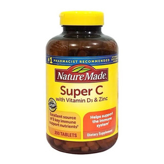 (Hàng Mỹ bao check )Viên uống Nature Made Super C with D3 & Kẽm ( của Mỹ )