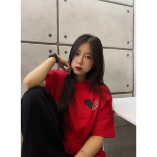 TEE BIG LOGO đỏ - ÁO THUN basic CHUỘT TRẮNG